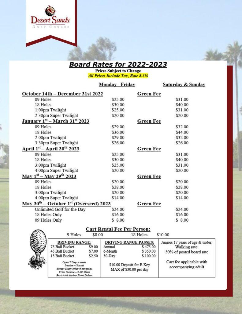 2023 Rates
